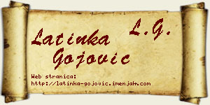Latinka Gojović vizit kartica